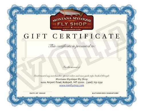 51ZjJ4Du53L Montana Mystique Fly Shop Gift Certificates Various Denominations