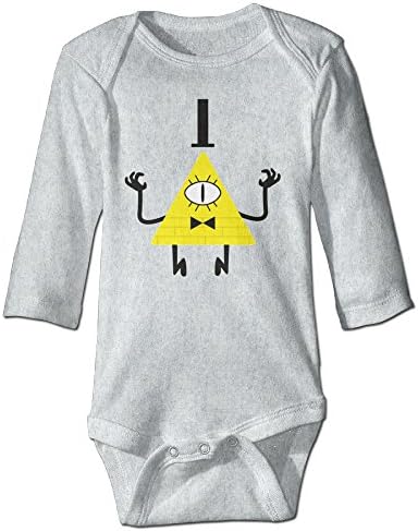 HYRONE Gravity Symbol Mysteries Falls Baby Bodysuit Long Sleeve JumpSuit Romper Size 12 Months Ash