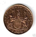 TEN CASH coin from Gardner ship wreck 1808 East India CO.
