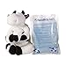 HealthSmart Margo Moo Stuffed Animal Reusable Hot and Cold Compress Therapy Pain Relief Pack for Kids, Black and White