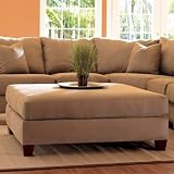 Canyon Ottoman (Microsuede Dark Brown) (20H x 52W x 52D)