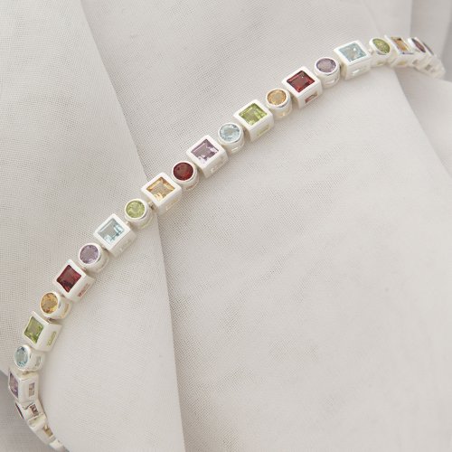 Click here to buy Sterling Silver Gemstone Bracelet by JILCO.