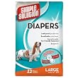 Simple Solution Disposable Diapers, Large, 12-Count