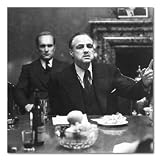 Marlon Brando B&W Matte Photograph - 20x20 Inches (The Godfather)