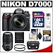 Nikon D7000 Digital SLR Camera & 18-105mm VR + 55-300mm VR Lens + 32GB Card + Filters + Case + Accessory Kit
