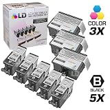 LD © Kodak Compatible #10XL Bulk Set of 8 Ink Cartridges: 5 Black (8237216) & 3 Color (8946501)