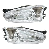 1997-2002 Mitsubishi Mirage Coupe 2 door Headlights Headlamps Head Lights Lamps Pair... by Aftermarket