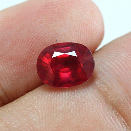 2.76ct 100%natural AAA Twinkling Oval Rich Red Ruby Mozambique