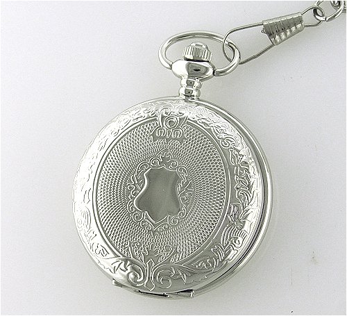NEW CLASSIC Mens Pocket Watch Engrave Able