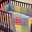 Glad About Plaid Crib Bedding Set - Crib Quilt (Multi Plaid) 36 x 50