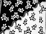 PLUMERIA SARONG BLACK / WHITE