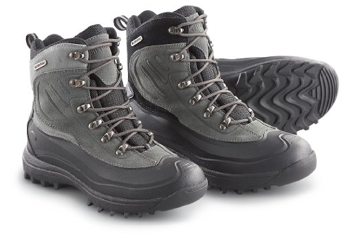Men's Guide Gear 200 gram Thinsulate Insulation Waterproof Ice Fall Pac Boots Black Graphite