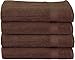 Utopia Towels 4 Piece Premium Hand Towels Set, 16 by 28 inches, 100% Ring Spun Cotton, Lightweight and Highly Absorbent Towels for Bathroom, Travel, Camp, Hotel, and Spa, Dark Brown