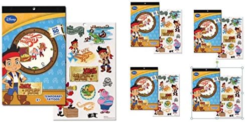 Jake the Neverland Pirates Tattoo Book x 4 (each book has 4 sheets over 50 tattoos)