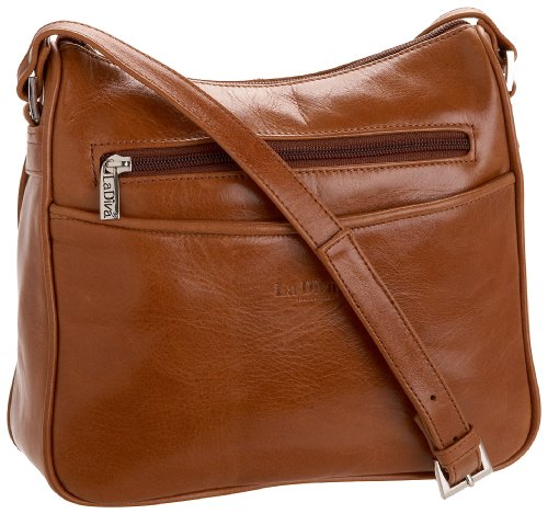 La Diva Michele Cross-Body,Cognac,one size