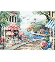 Cafe By The Sea Cntd X-Stitch Kit-14x10