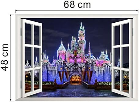 3D Window Home Decor Wall Sticker Wall Decals Beautiful Sea Mural