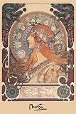 Alfons Mucha Zodiac Poster Art Nouveau Print - 36 x 24 Inches (91.5 x 61 cms)