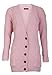 Forever Women's Cable Knitted Grandad Button Cardigan