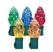 GKI Bethlehem Lighting 20-Light Crystal Drop LED Christmas Light Set, Multi-Colored Bulbs, Green Wire