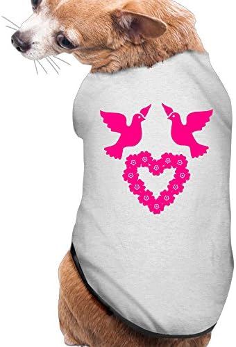 SUNMMG Peace Doves Flower Heart Logo Pet Clothing