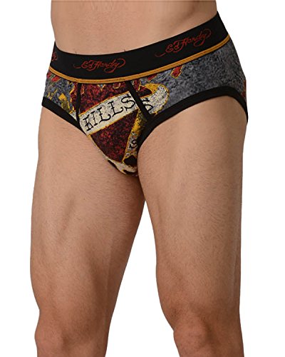 Ed Hardy Men's Premium Love Kills Slowly Hip Brief