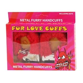 Furry Handcuffs Love Cuffs Hen Night Valentines Red