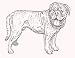 Dog Rubber Stamp - Dogue de Bordeaux - 1E