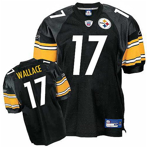 Mike Wallace: # 17 Pittsburgh Steelers Authentic Jersey Black Size 54 (2X Large)