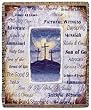 "His Holy Name" Three Crosses Easter Tapestry Throw Blanket 50" x 60"