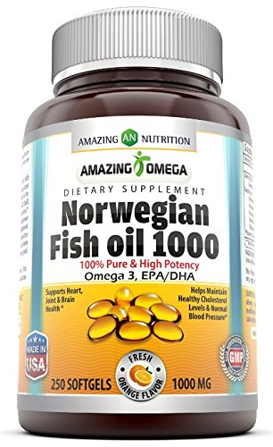 Amazing Nutrition Norwegian Fish Oil, 1000 Mg 250 Softgels Fresh Orange Flavor Amazing Nutrition Norwegian Fish Oil, 1000 Mg 250 Softgels Fresh Orange Flavor