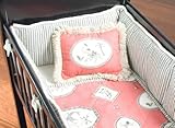 Green Frog Art 3 Piece Cradle Bedding Set, Chit Chat