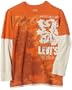Levi's  Boys 2-7 Mock Layered Top,Orange,Medium