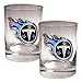 Tennessee Titans NFL 2pc Rocks Glass Set - Primary logo