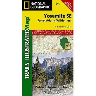 Southeast Yosemite, Ansel Adams Wilderness Map