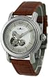 Tremont Trivue BN - 3 Hand Parital Skeleton Automatic Watch with Champagne Dial & Genuine Brown Leather Strap. Model: 843332000498