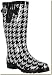 Chooka - Women's Hounds Tooth Grey Rain Boots