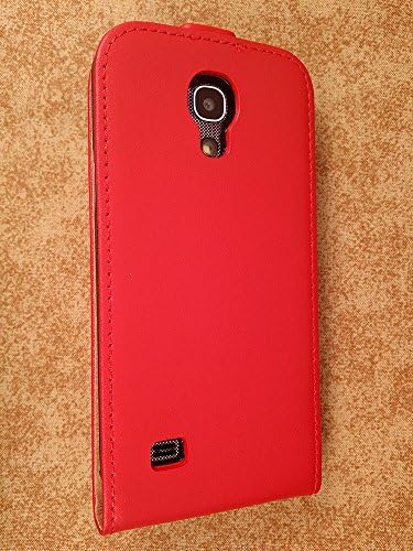 High Quality Smooth Leather Folio Wallet Case with Vertical Flip Cover for Samsung Galaxy S4 Mini / S 4 Mini - SGH-I257 / SCH-I435 / SM-S890L / SCH-I435L / SPH-L520 / SCH-R890 / GT-i9190 / GT-i9198 / GT-I9195 - Red