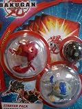 Bakugan Starter Pack~Season 2 Vestroia Bakuglow Series. Pyrus Spindle, Haos Midnight Percival and 1 Mystery Darkus Bakugan. Comes with 3 Bakugan, 3 Metal Gate Cards and 3 Ability Cards