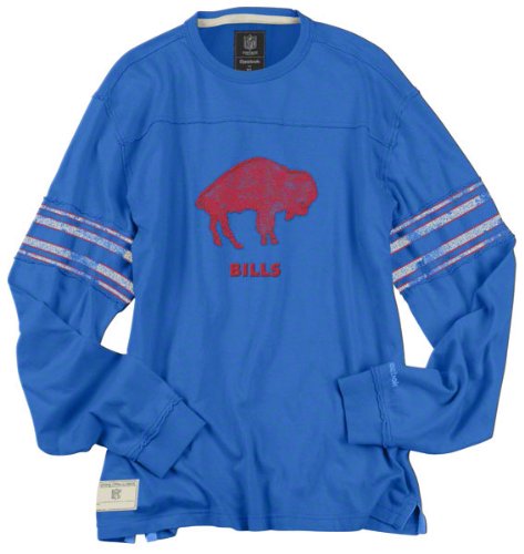 Buffalo Bills Vintage Long Sleeve AppliquÃ© Jersey Crew
