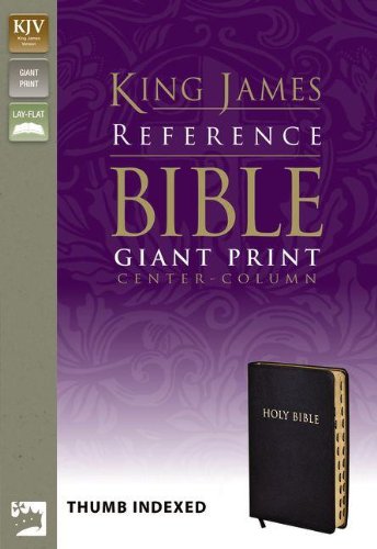 kjv reference bible giant print bonded leather black indexed king james reference line