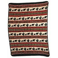 Mountain Lodge Bear and Tree Twin Blanket