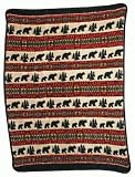 Mountain Lodge Bear and Tree Twin Blanket