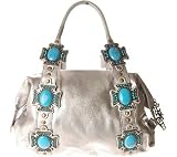 Charm & Luck Santa Fe Satchel in Silver