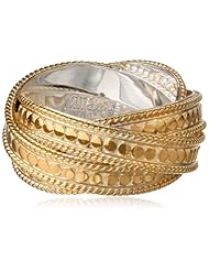 Anna Beck Designs "Timor" 18k Gold-Plated Twisted Ring, Size 7