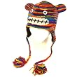 Himalayas Handmade Knit Trooper Ski Hat Rainbow Monkey