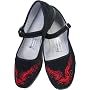 Dragon Embroidered Velvet Mary Jane Chinese Shoes