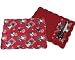La Provence Red Black & White Roosters Kitchen Print Placemats Set of 4