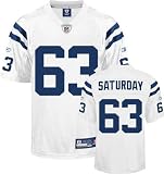 Jeff Saturday Jersey: Reebok White Replica #63 Indianapolis Colts Jersey - Large