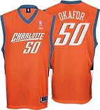 Emeka Okafor Orange Reebok NBA Replica Charlotte Bobcats Youth Jersey